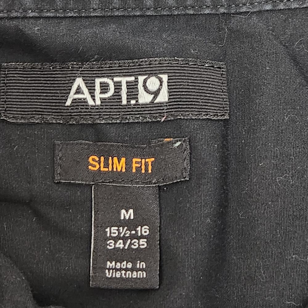 Apt 9 Black Button Up Pointed Collar Long Sleeve … - image 4